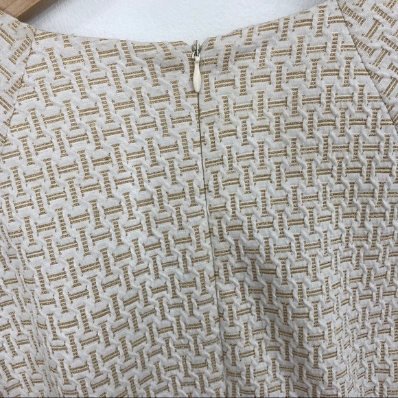 Iren Klairie | Ivory + Gold Appliqué Leaf Dress - Picture 8 of 10